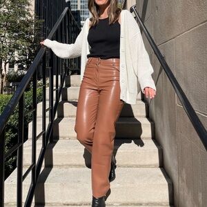 Zara Vegan Leather Pants